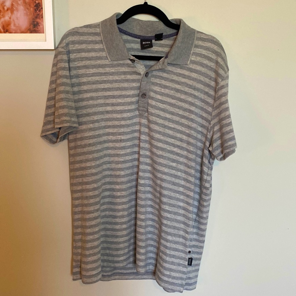 HUGO BOSS slim fit striped tee